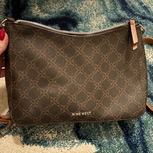 Nine West Dark Brown Patterned Purse